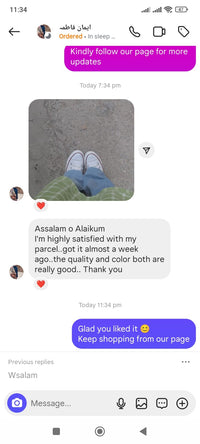 Customer message