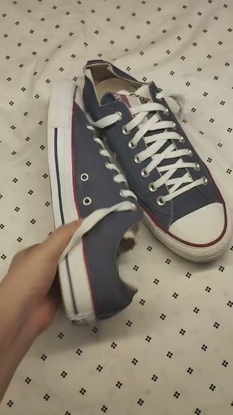 Navy blue low rise converse