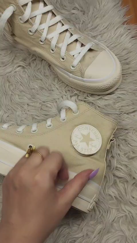 Beige high rise platform